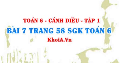 Bài 7 trang 58 SGK Toán 6 tập 1 Cánh Diều